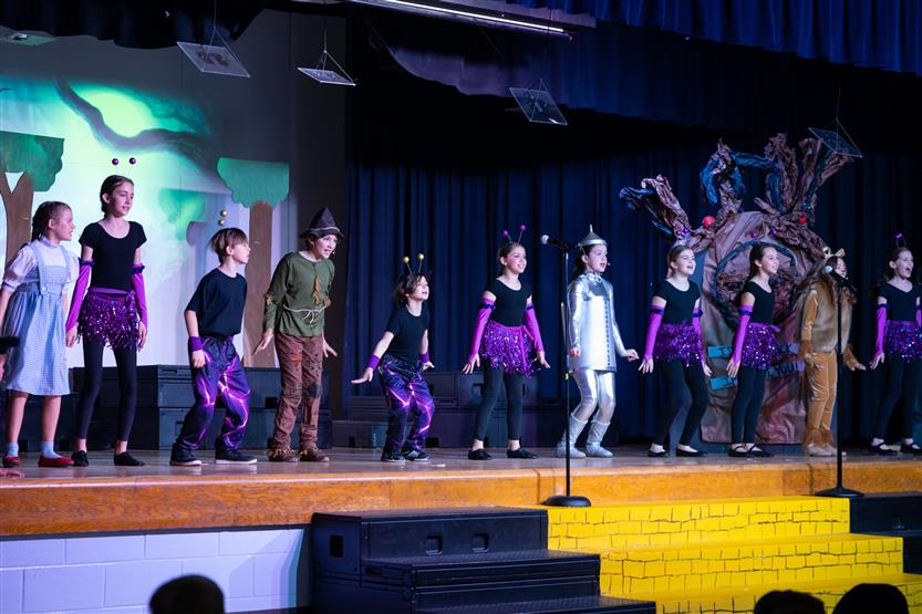 Scales Elementary students onstage
